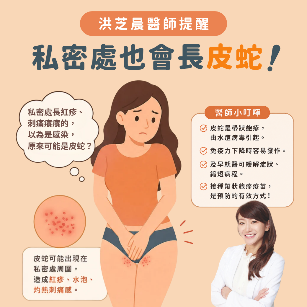 洪芝晨醫師特別提醒：私密處也會長皮蛇！