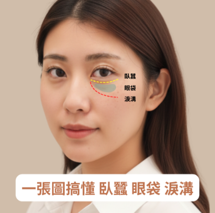 怎麼區分眼袋、臥蠶、淚溝?一張圖教你自我檢測
